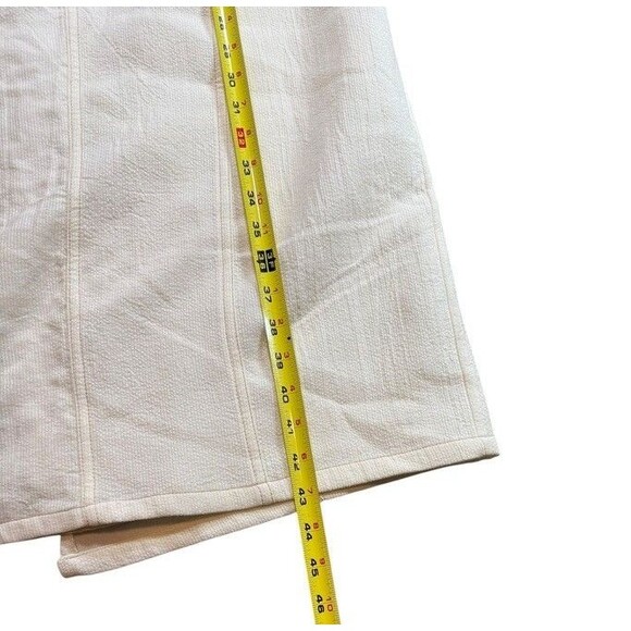 Zara Size XL Strapless Midi Sheath Dress Back Slit Textured Cream New 6929/311 - Picture 7 of 12